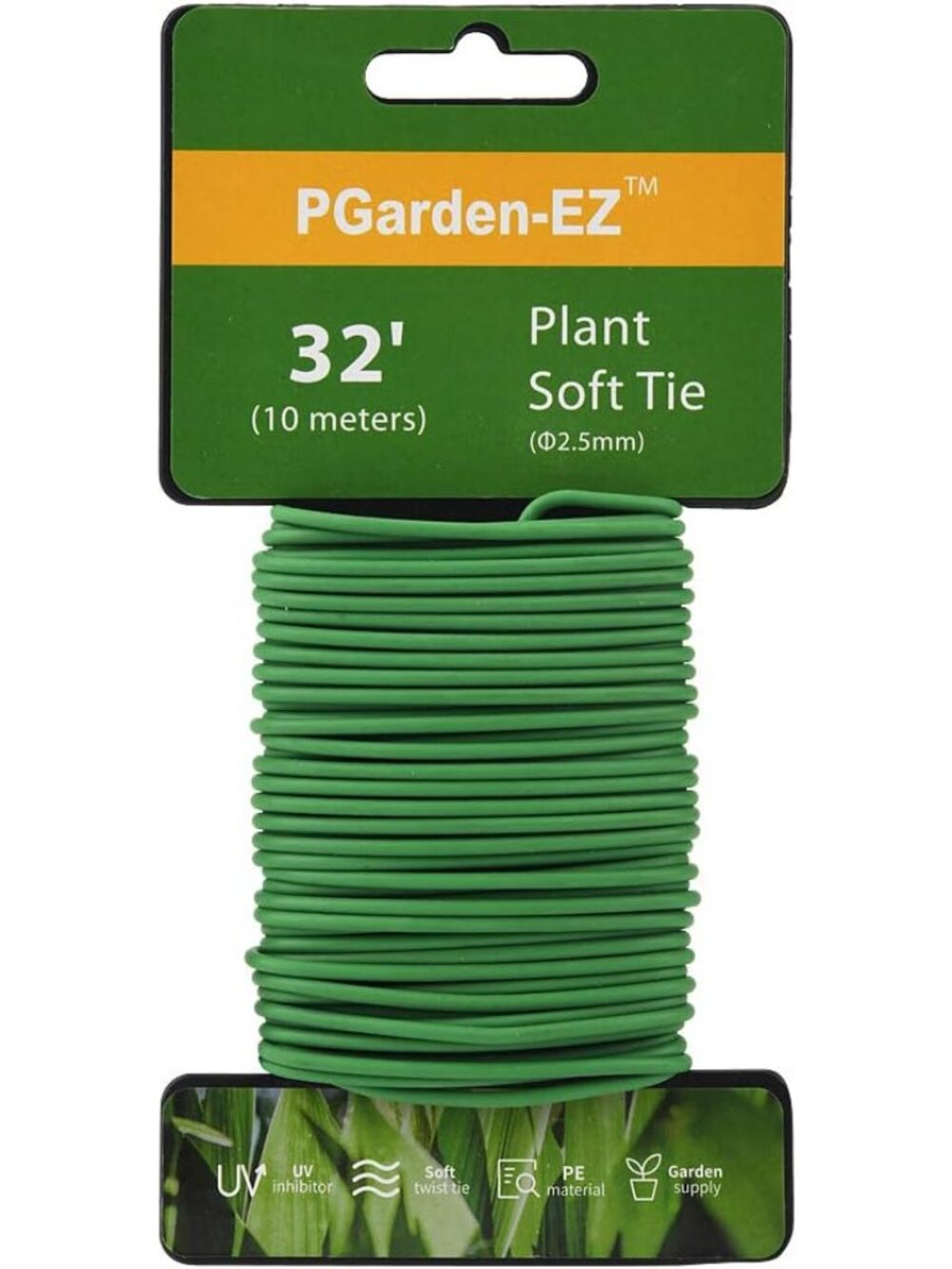 Plant Ties - 32.8ft Soft Twist Ties Green TPR Garden Ties Supply, for Supporting